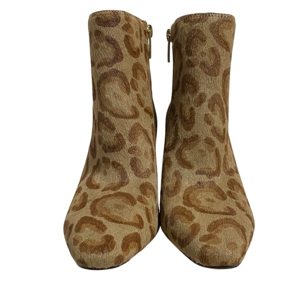 Vince Camuto Ankle Booties Women’s 6.5M/37 Tan/ Brown Animal Print NWOB - Picture 3 of 10